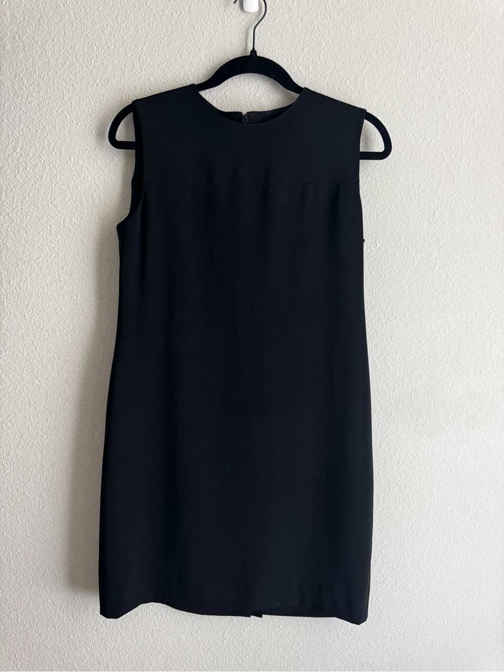 Vintage Kasper A.S.L. Petite Black Sleeveless Sheath Dress Size 6P LBD Cocktail